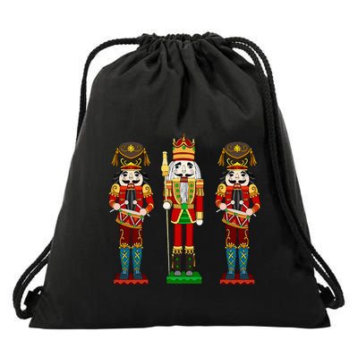 Nutcracker Cracking Nuts Xmas Merry Christmas Holiday Pajama Drawstring Bag