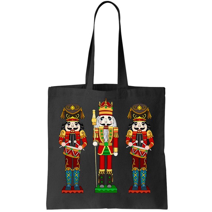 Nutcracker Cracking Nuts Xmas Merry Christmas Holiday Pajama Tote Bag