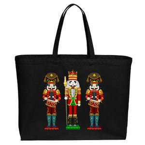 Nutcracker Cracking Nuts Xmas Merry Christmas Holiday Pajama Cotton Canvas Jumbo Tote