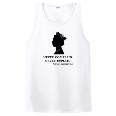 Never Complain Never Explain Queen II Elizabeth England PosiCharge Competitor Tank