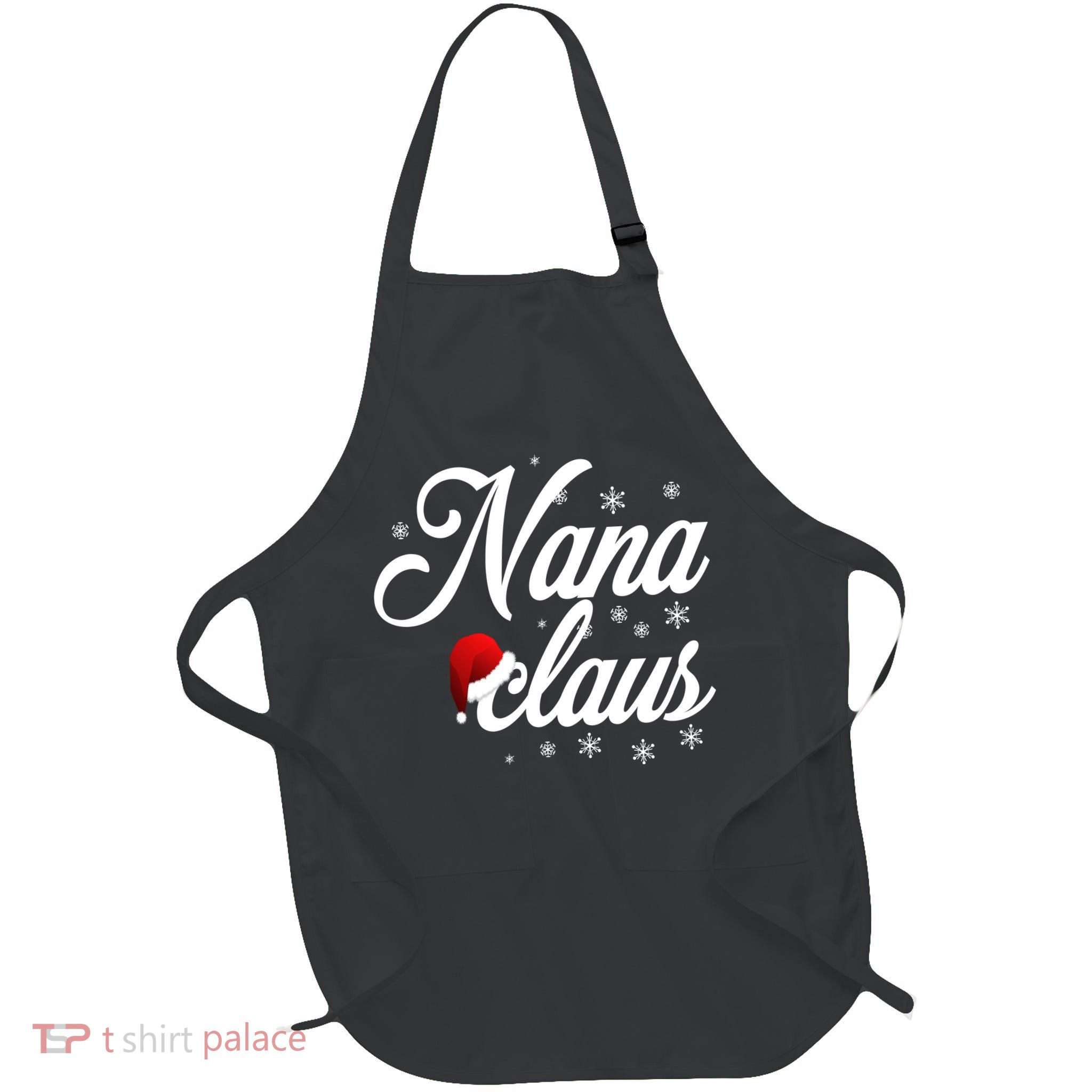 Nana Claus Full-Length Apron With Pockets