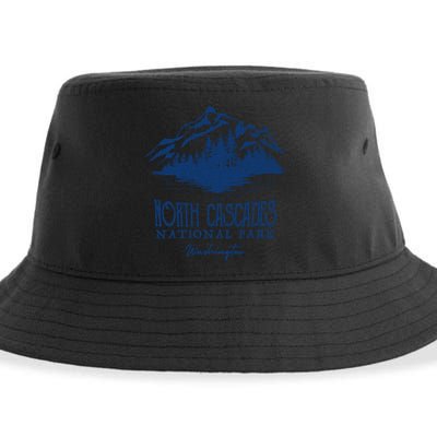 North Cascades National Park Mountain Design Gift Sustainable Bucket Hat