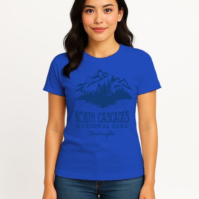 North Cascades National Park Mountain Design Gift Womens T-Shirt
