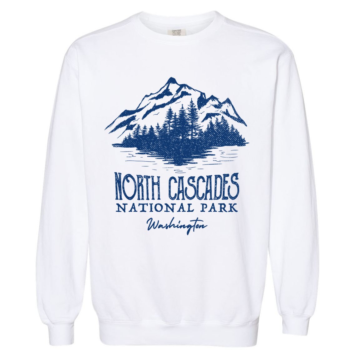 North Cascades National Park Mountain Design Gift Garment-Dyed Sweatshirt