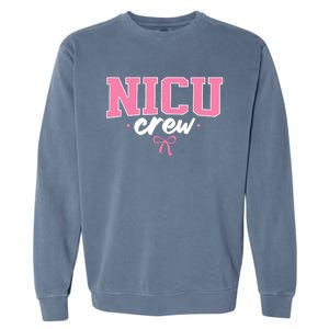 Nicu Crew Nurse For Women Neonatal Intensive Care Unit Team Garment-Dyed Sweatshirt