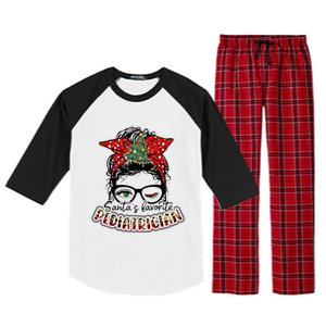 Nurse Christmas Nurse Pediatrician SantaS Favorite Nurse Cute Gift Raglan Sleeve Pajama Set