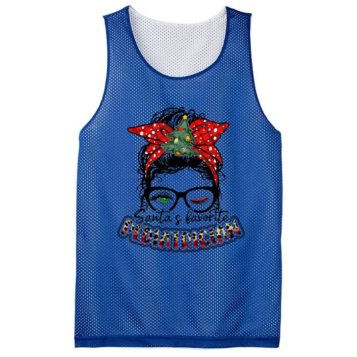 Nurse Christmas Nurse Pediatrician SantaS Favorite Nurse Cute Gift Mesh Reversible Basketball Jersey Tank