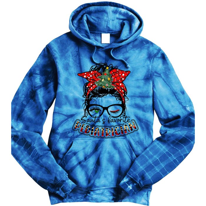 Nurse Christmas Nurse Pediatrician SantaS Favorite Nurse Cute Gift Tie Dye Hoodie