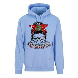 Nurse Christmas Nurse Pediatrician SantaS Favorite Nurse Cute Gift Unisex Surf Hoodie