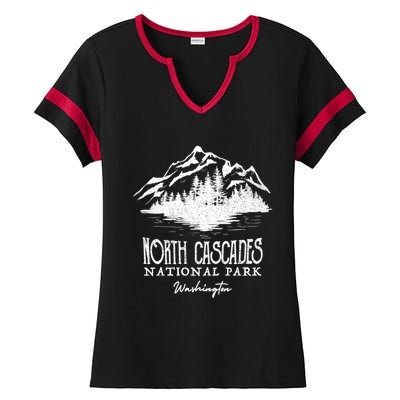 North Cascades National Park Mountain Washington Cool Gift Ladies Halftime Notch Neck Tee