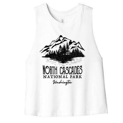 North Cascades National Park Mountain Washington Cool Gift Women's Racerback Cropped Tank