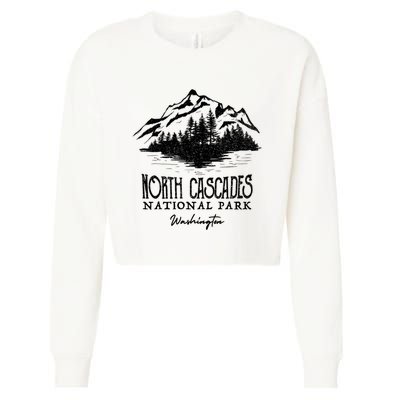 North Cascades National Park Mountain Washington Cool Gift Cropped Pullover Crew