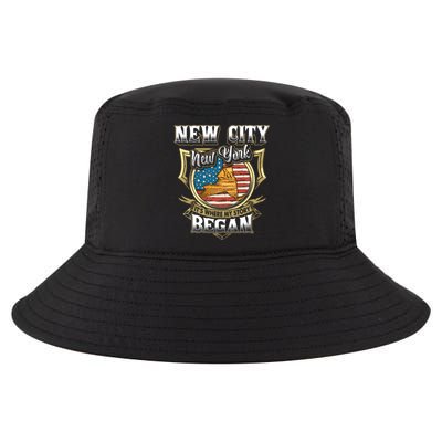 New City New York Usa Flag 4th Of July Gift Cool Comfort Performance Bucket Hat