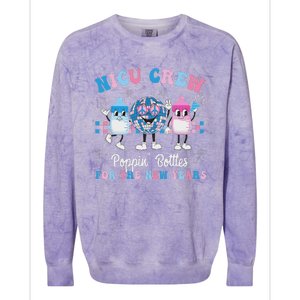 Nicu Crew Nurse Poppin Bottles For The New Years Colorblast Crewneck Sweatshirt