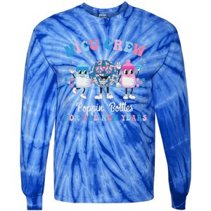 Nicu Crew Nurse Poppin Bottles For The New Years Tie-Dye Long Sleeve Shirt