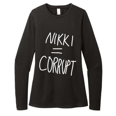 Nikki = Corrupt Womens CVC Long Sleeve Shirt