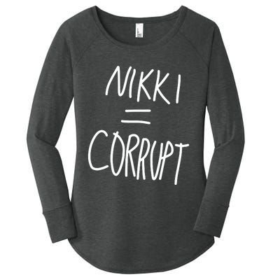 Nikki = Corrupt Women's Perfect Tri Tunic Long Sleeve Shirt