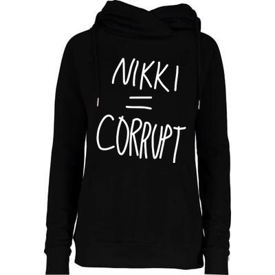 Nikki = Corrupt Womens Funnel Neck Pullover Hood