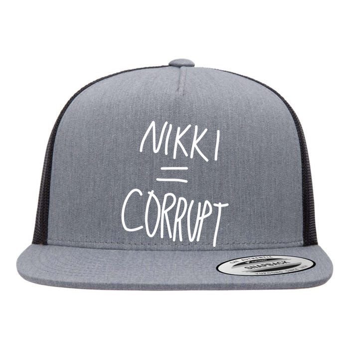 Nikki = Corrupt Flat Bill Trucker Hat