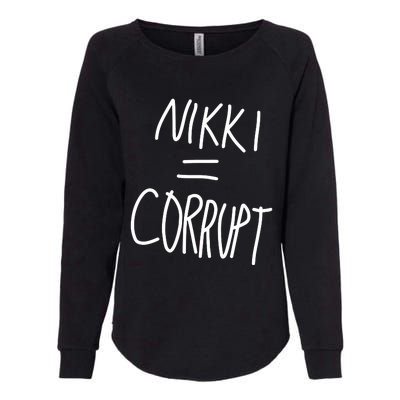 Nikki = Corrupt Womens California Wash Sweatshirt