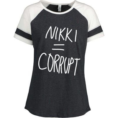 Nikki = Corrupt Enza Ladies Jersey Colorblock Tee