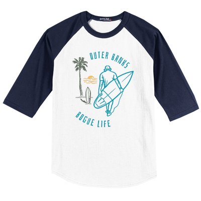 North Carolina NC Beach Bogue Life Baseball Sleeve Shirt