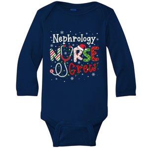 Nephrology Christmas Nurse Crew Nursing Christmas Pattern Gift Baby Long Sleeve Bodysuit