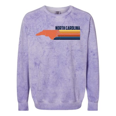 Retro Vintage North Carolina Colorblast Crewneck Sweatshirt