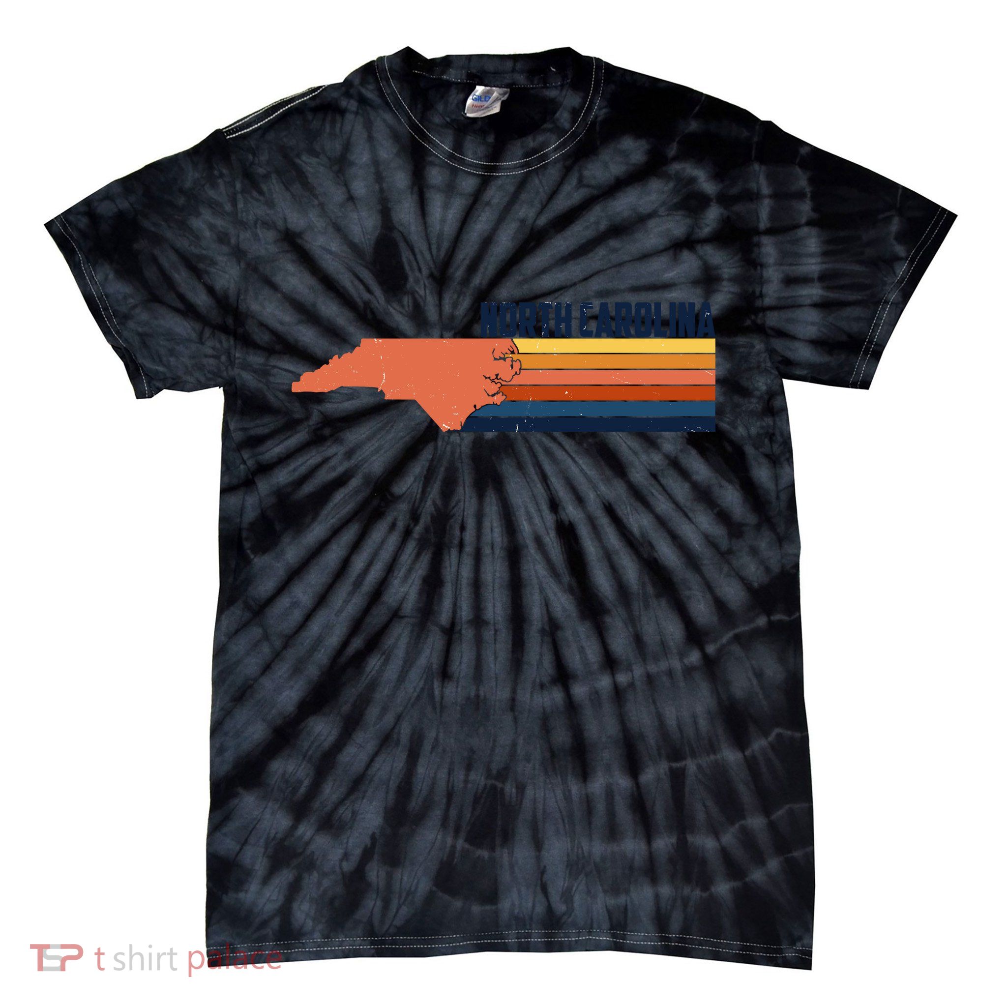 Retro Vintage North Carolina Tie-Dye T-Shirt