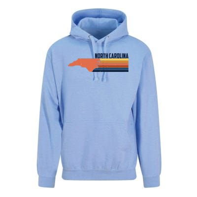 Retro Vintage North Carolina Unisex Surf Hoodie