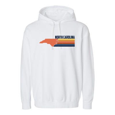 Retro Vintage North Carolina Garment-Dyed Fleece Hoodie