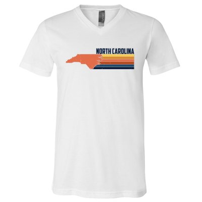 Retro Vintage North Carolina V-Neck T-Shirt