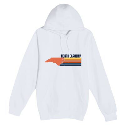 Retro Vintage North Carolina Premium Pullover Hoodie