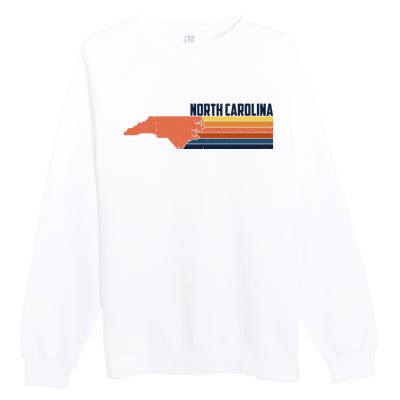 Retro Vintage North Carolina Premium Crewneck Sweatshirt