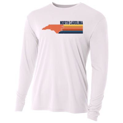 Retro Vintage North Carolina Cooling Performance Long Sleeve Crew