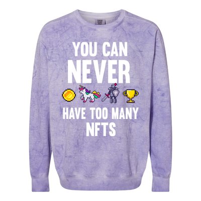 Nft Crypto Non Fungible Token Digital Art Collectibles Token Gift Colorblast Crewneck Sweatshirt