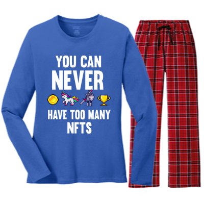 Nft Crypto Non Fungible Token Digital Art Collectibles Token Gift Women's Long Sleeve Flannel Pajama Set 