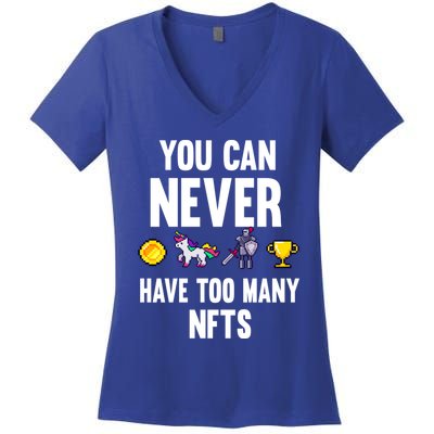 Nft Crypto Non Fungible Token Digital Art Collectibles Token Gift Women's V-Neck T-Shirt