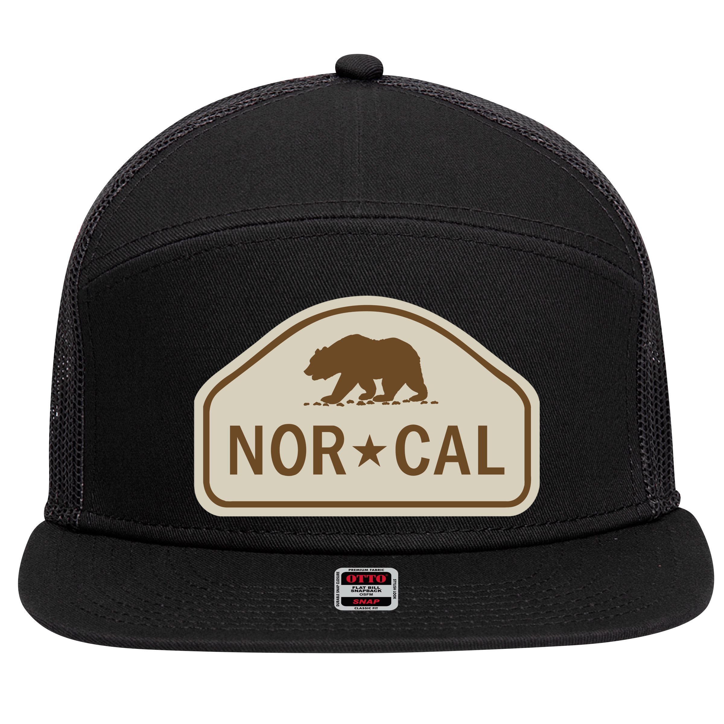 Nor Cal 7 Panel Mesh Trucker Snapback Hat