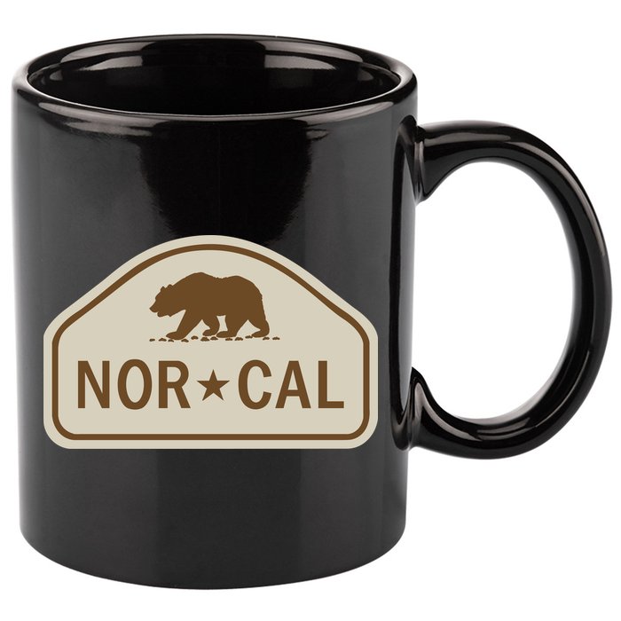Nor Cal 11oz C Handle Ceramic Mug