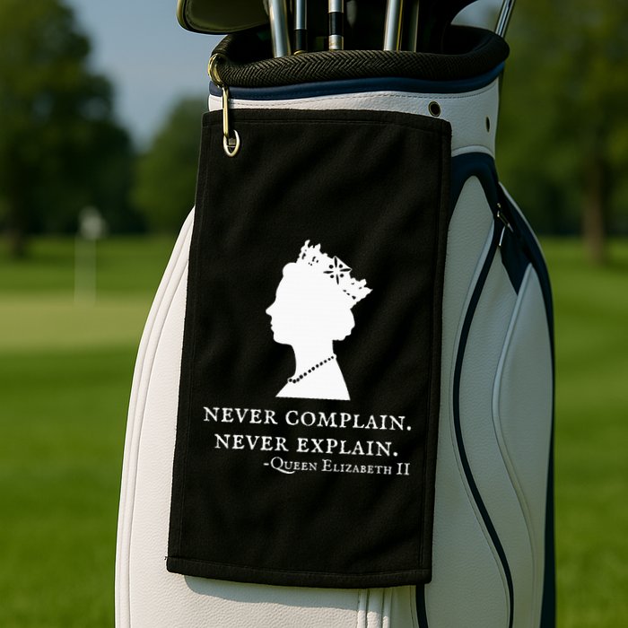 Never Complain Never Explain Queen Ii Elizabeth England Golf Towel