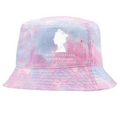 Never Complain Never Explain Queen Ii Elizabeth England Tie-Dyed Bucket Hat