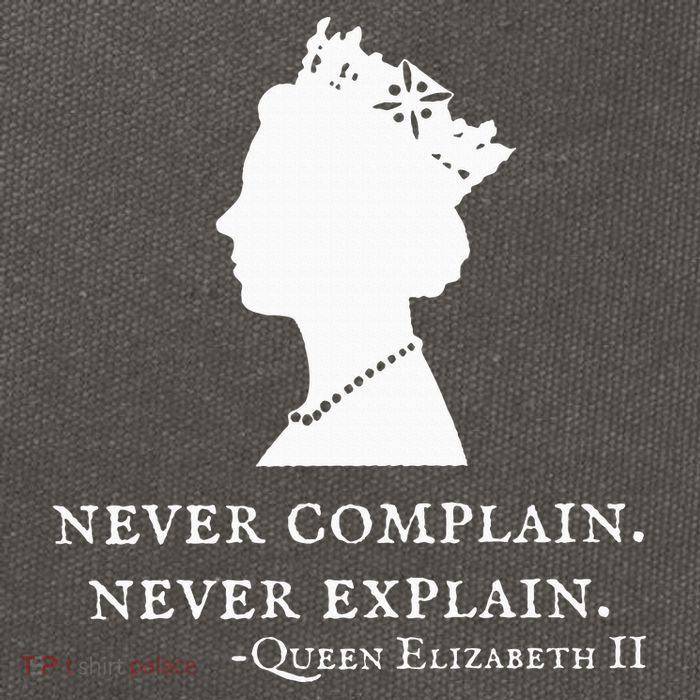 Never Complain Never Explain Queen Ii Elizabeth England Cotton Canvas Backpack