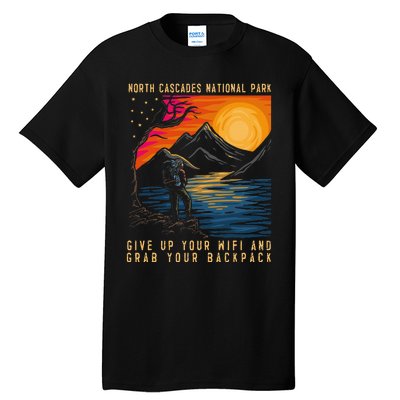 North Cascades National Park Hiker Men & Women Hiking Tall T-Shirt