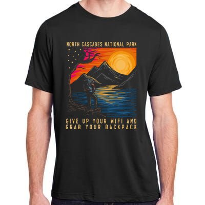 North Cascades National Park Hiker Men & Women Hiking Adult ChromaSoft Performance T-Shirt