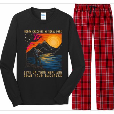 North Cascades National Park Hiker Men & Women Hiking Long Sleeve Pajama Set