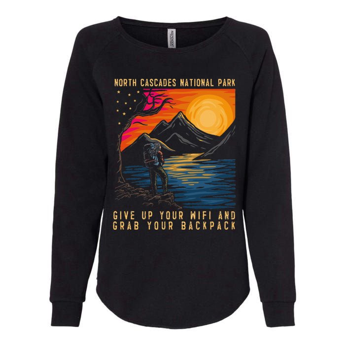 North Cascades National Park Hiker Men & Women Hiking Womens California Wash Sweatshirt