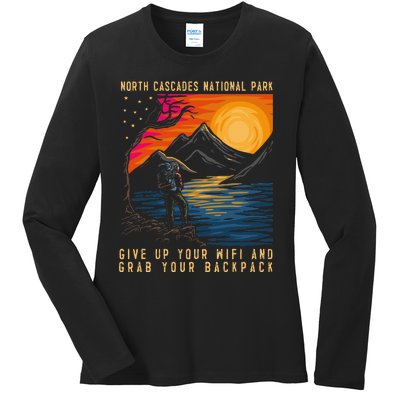 North Cascades National Park Hiker Men & Women Hiking Ladies Long Sleeve Shirt