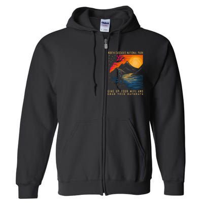 North Cascades National Park Hiker Men & Women Hiking Full Zip Hoodie