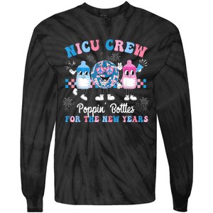 Nicu Crew Nurse Poppin Bottles For The New Years L&D Nurse Tie-Dye Long Sleeve Shirt